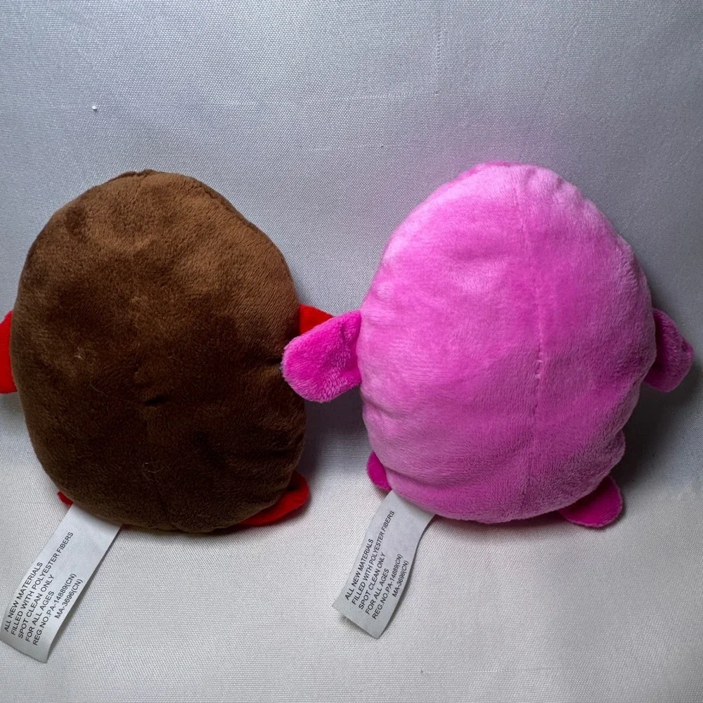 Cute Valentine Plush Sloths Set Pink Brown Me You Heart Stuffed Toys Kids Gift‎